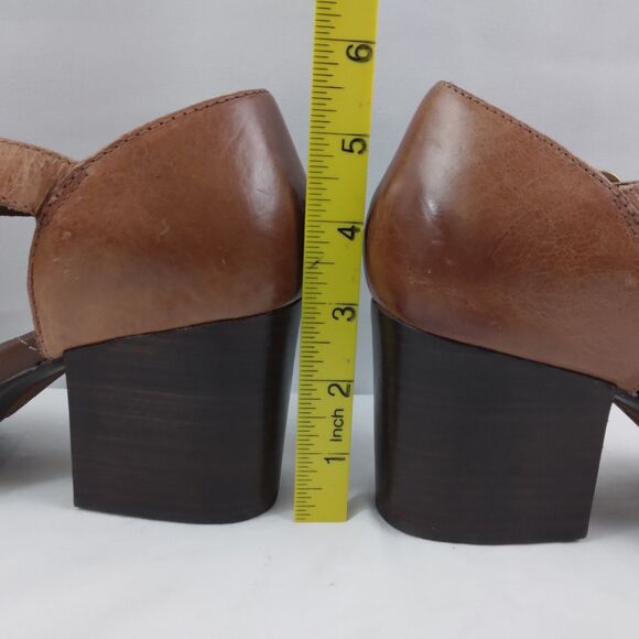 Born Haida Mary Jane Maryjane Pump Brown Leather Heels Size 10 M - Picture 13 of 13